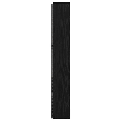 Kopfteil-Schrank mit LED Schwarze Eiche Holzwerkstoff