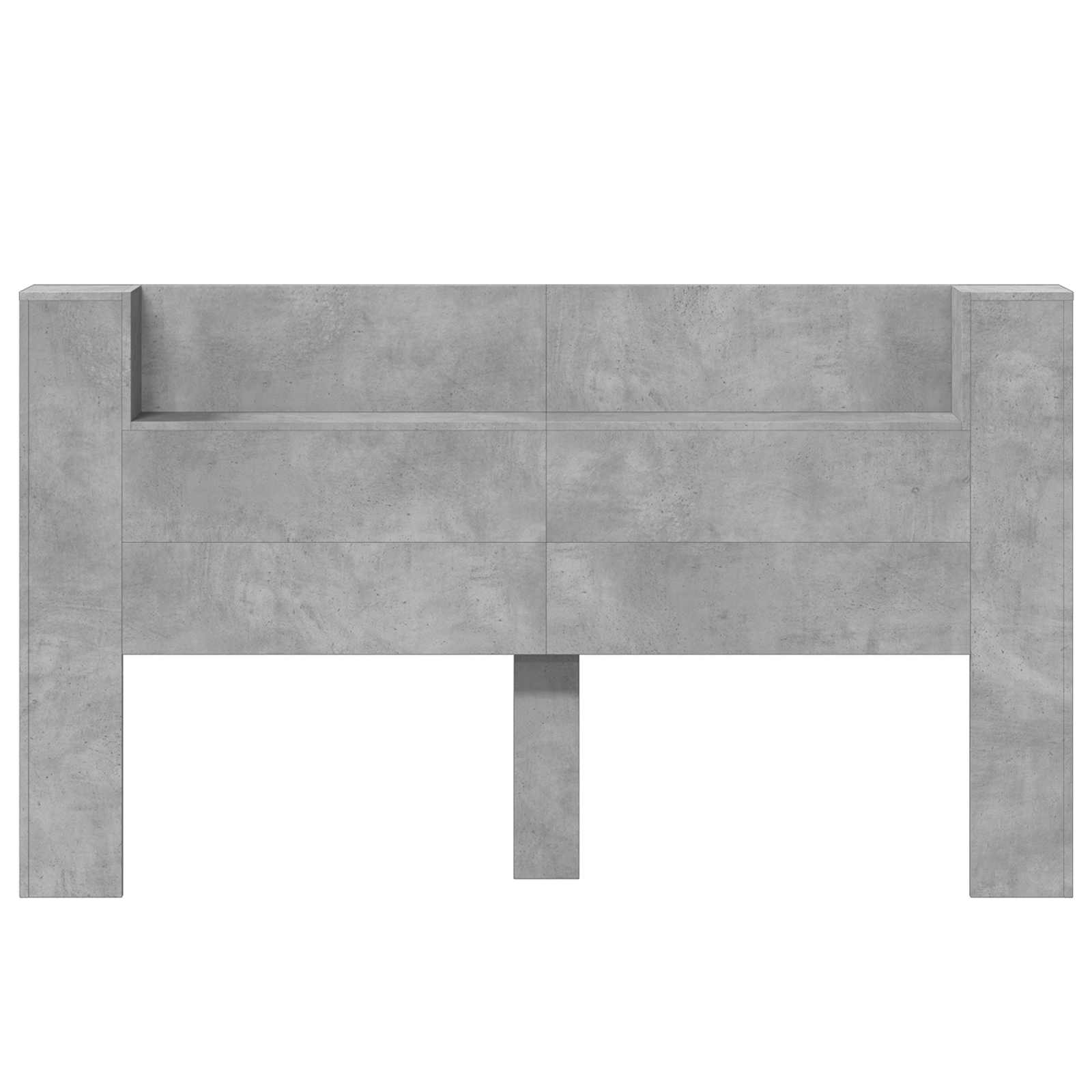 Kopfteil-Schrank mit LED Beton Holzwerkstoff