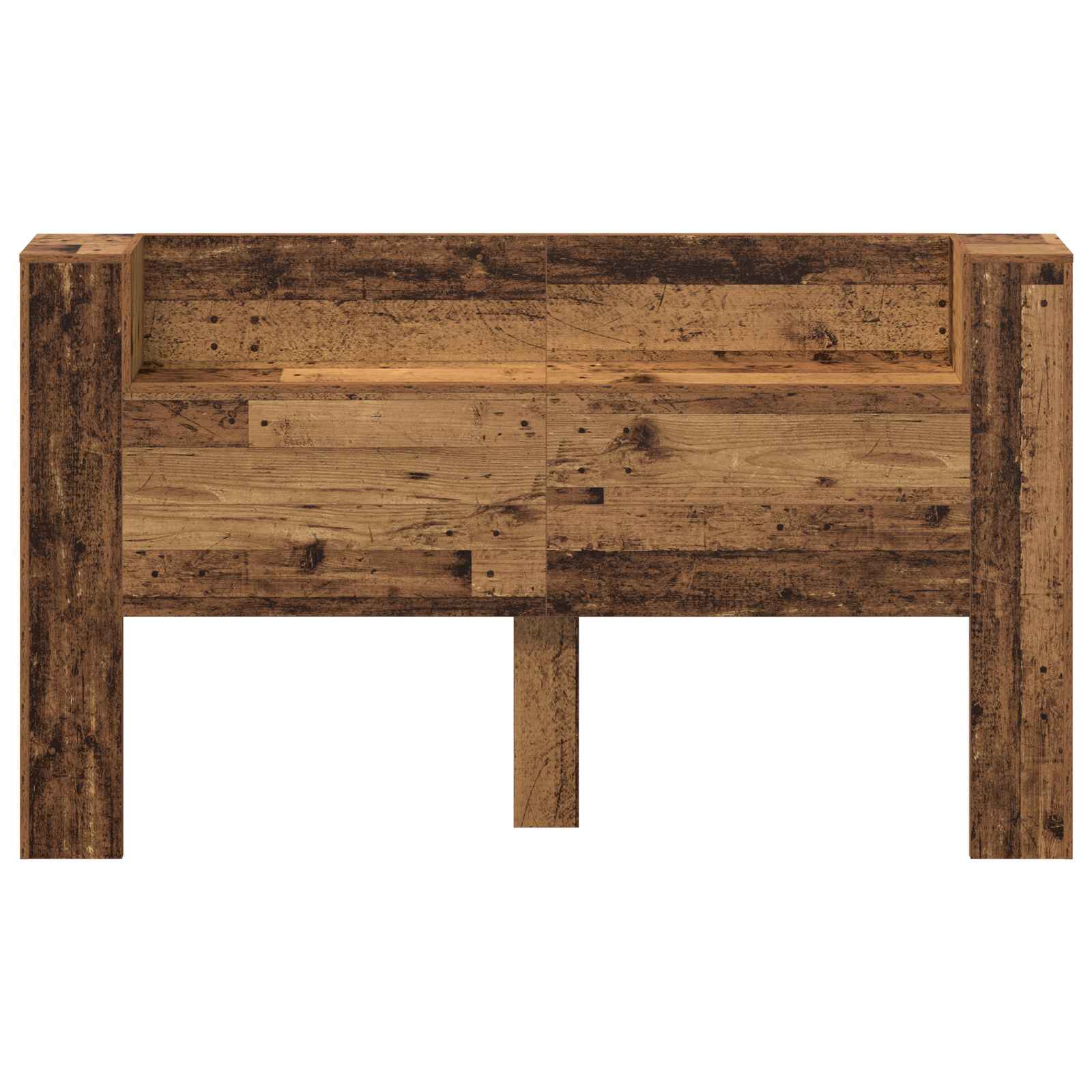 Kopfteil-Schrank mit LED Altholz Holzwerkstoff