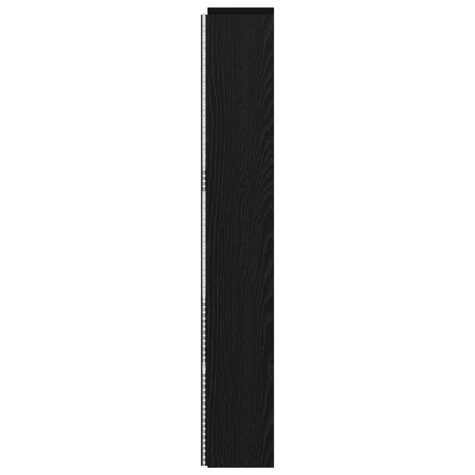 Kopfteil-Schrank mit LED Schwarze Eiche Holzwerkstoff
