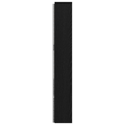 Kopfteil-Schrank mit LED Schwarze Eiche Holzwerkstoff