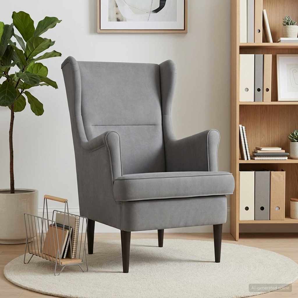 Sessel Dunkelgrau Samt