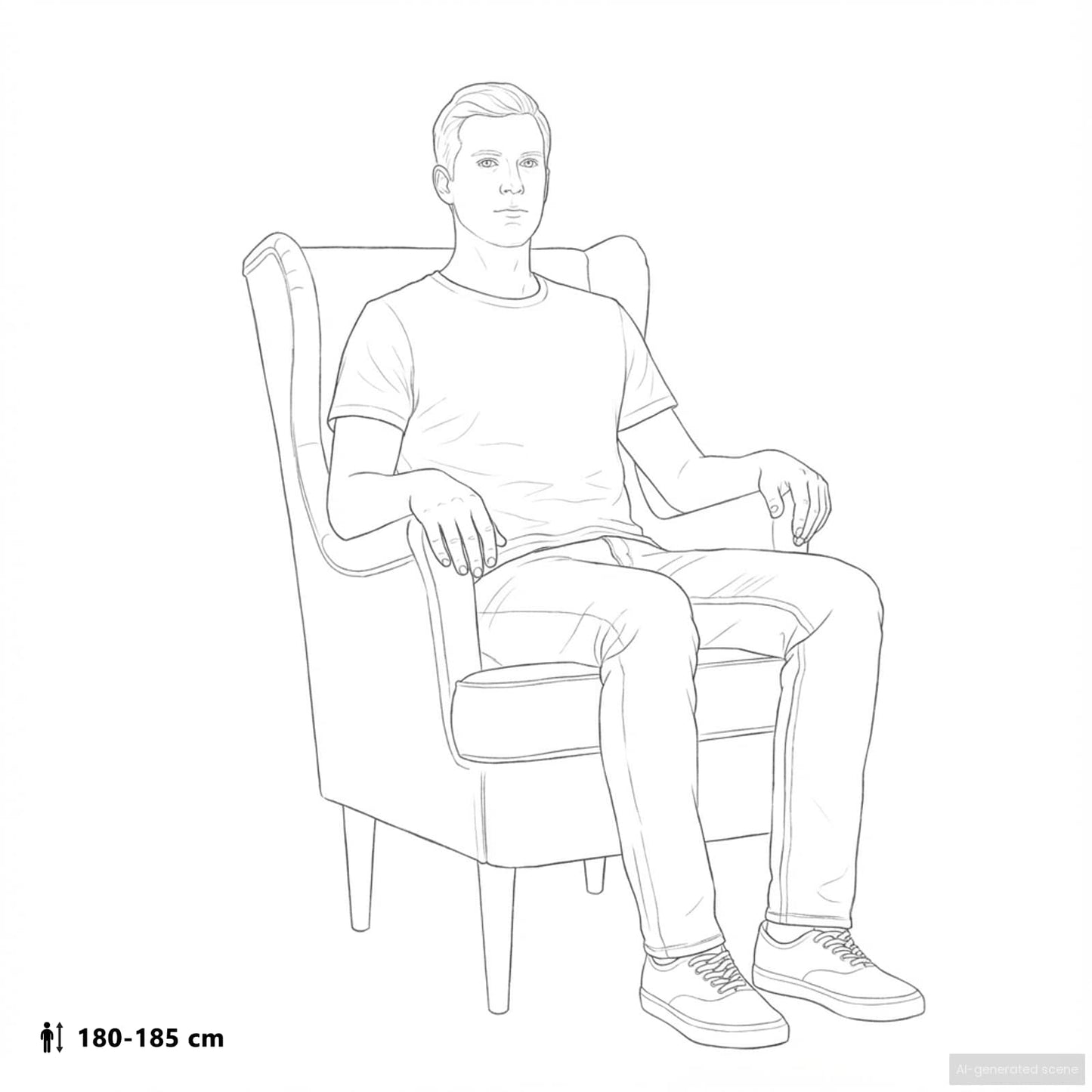 Sessel Dunkelgrau Stoff
