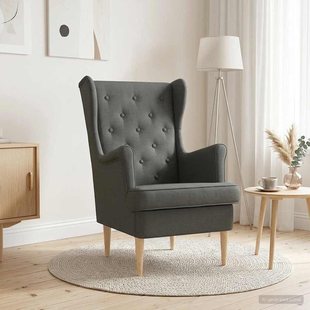 Sessel Dunkelgrau Stoff