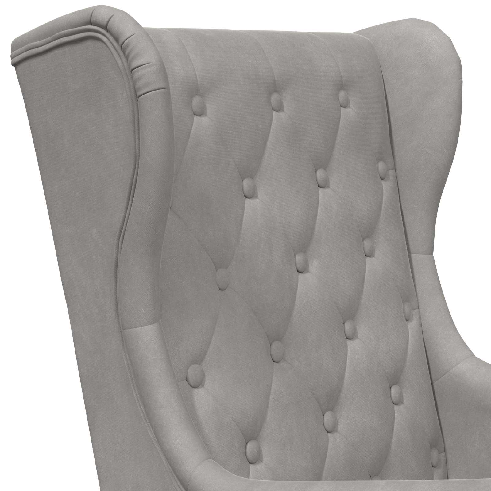 Sessel Hellgrau Samt