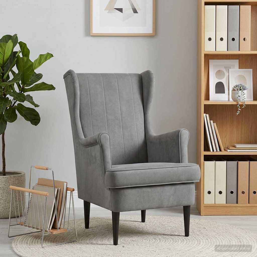 Sessel Dunkelgrau Samt