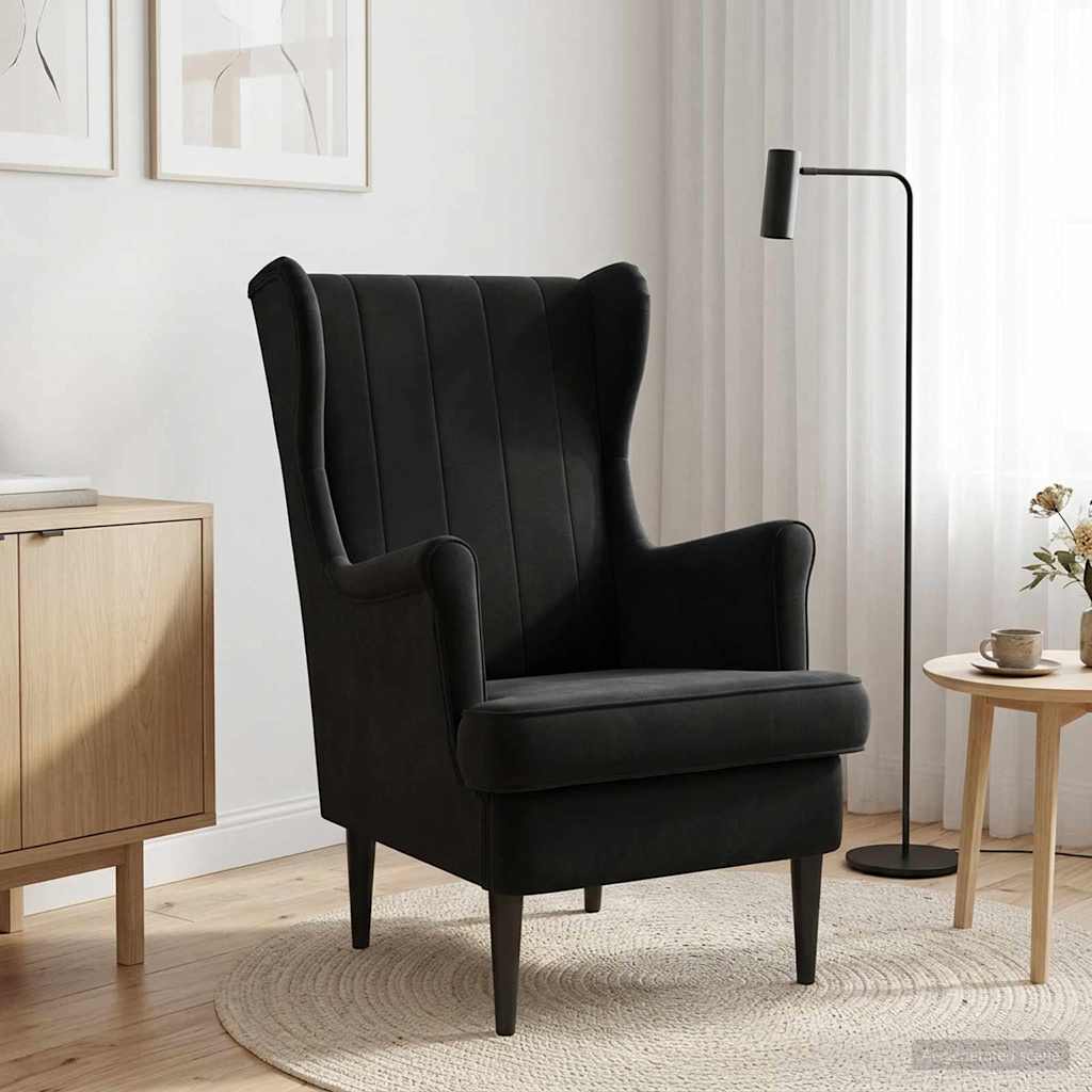 Sessel Schwarz Samt