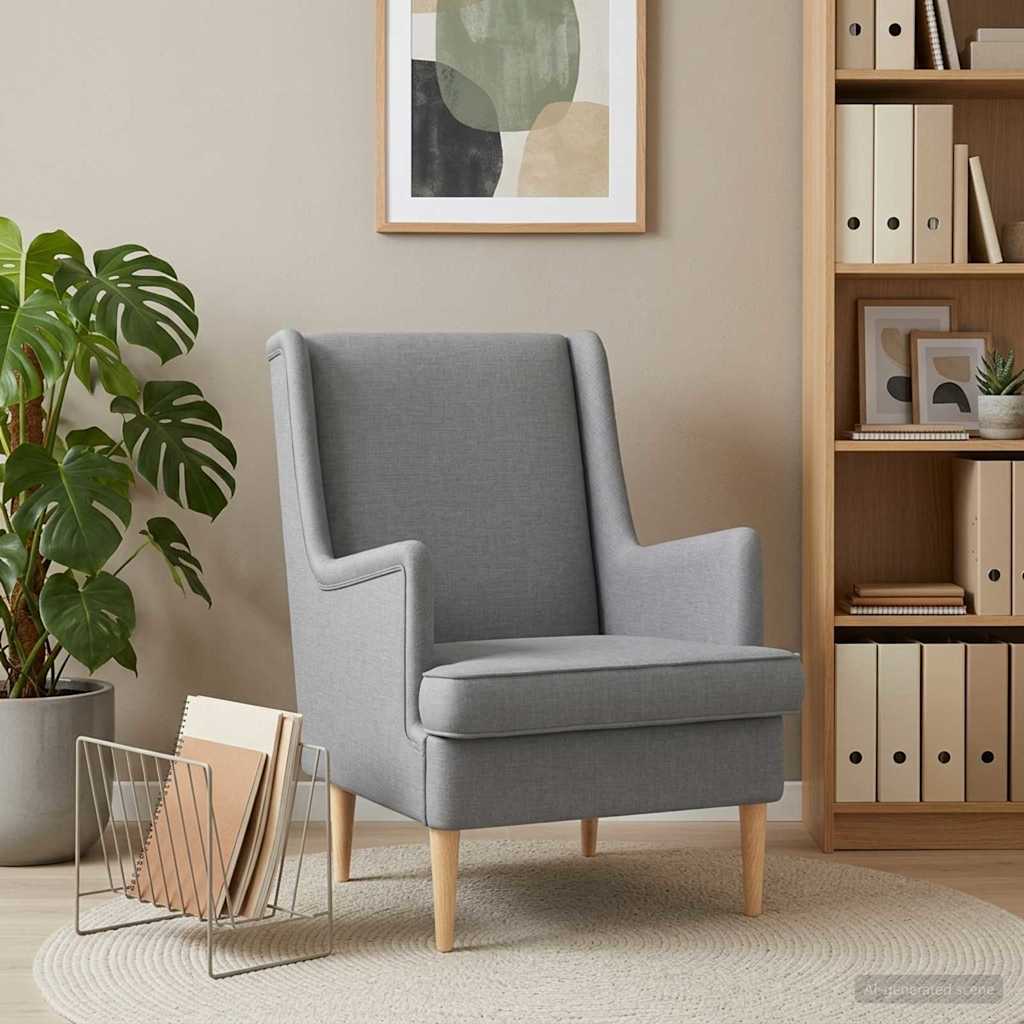 Sessel Hellgrau Stoff