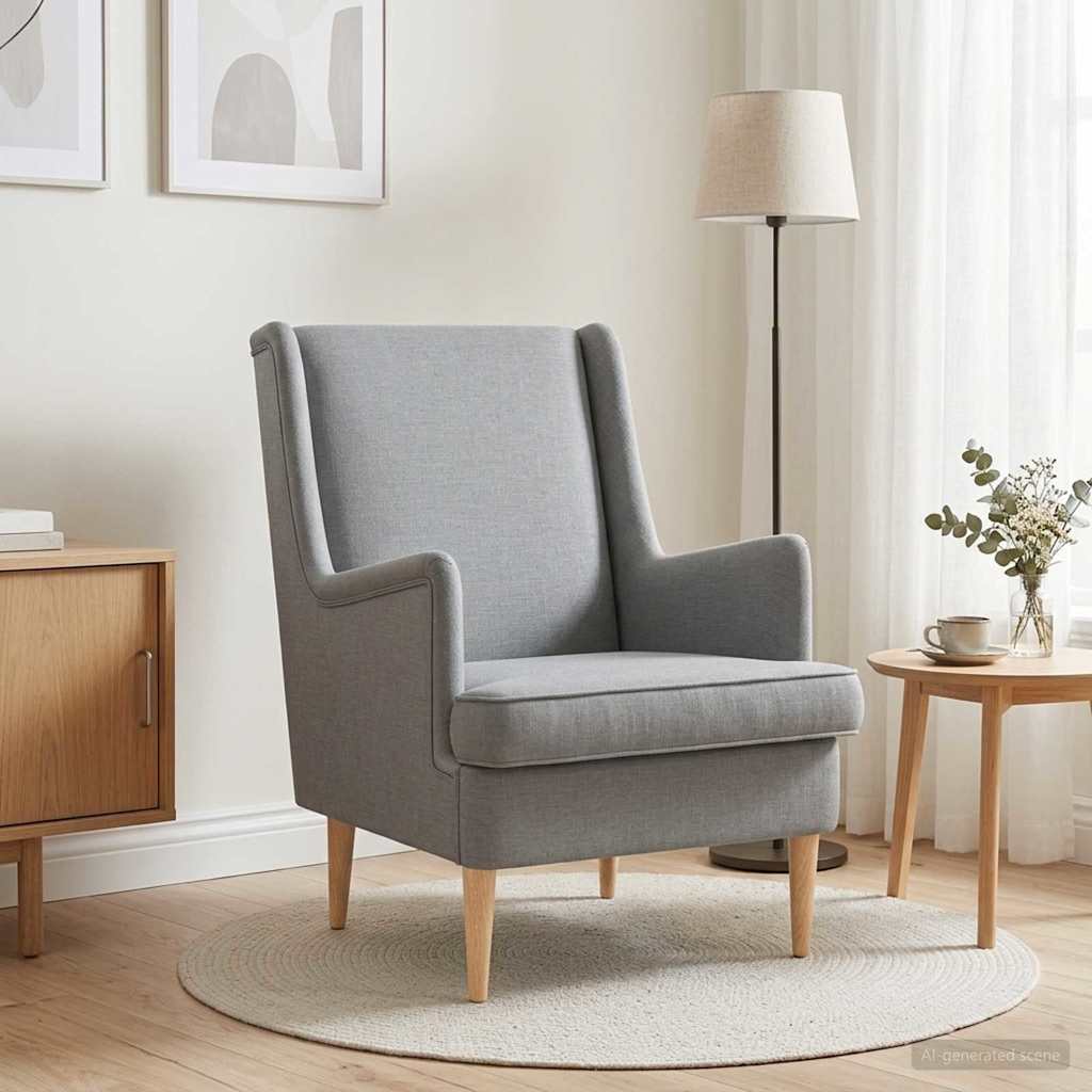 Sessel Hellgrau Stoff