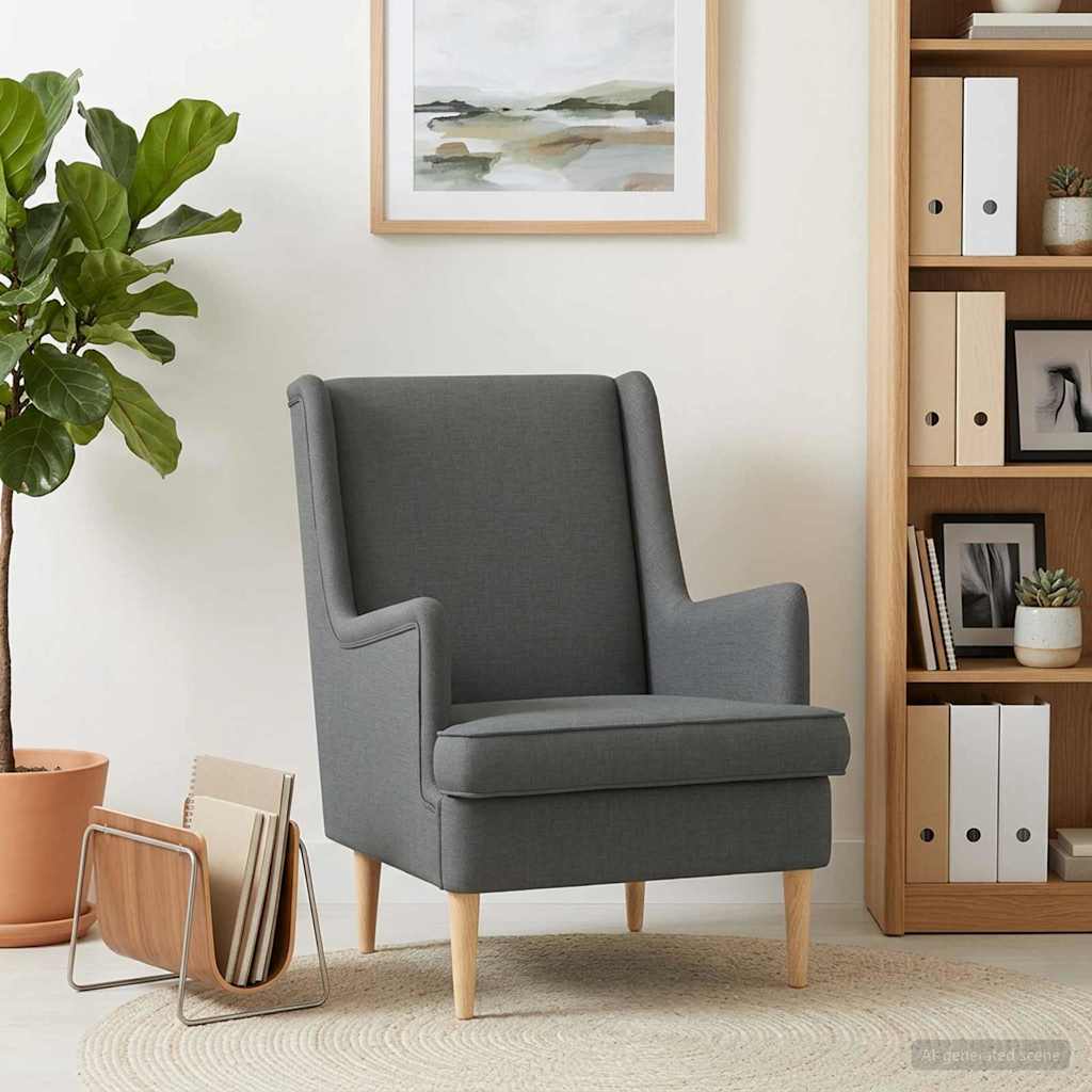 Sessel Dunkelgrau Stoff