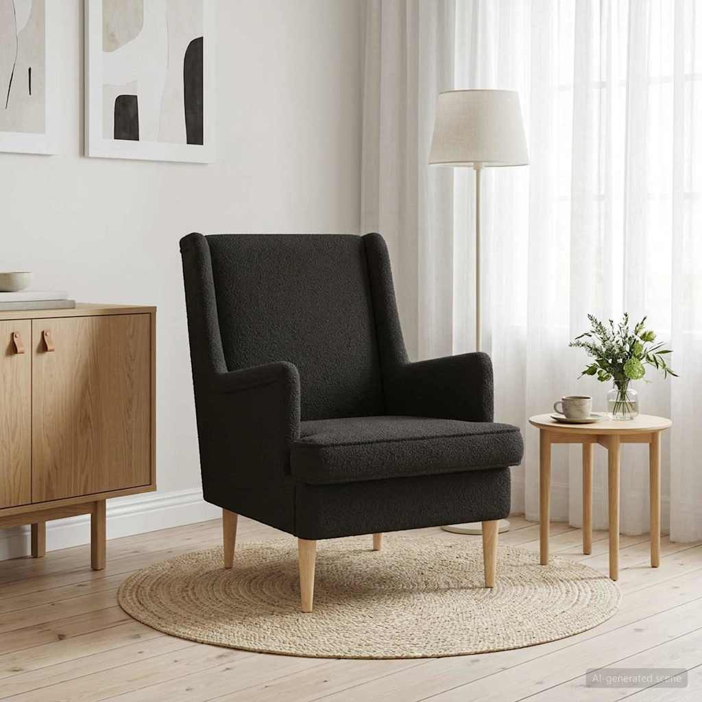 Sessel Schwarz Stoff