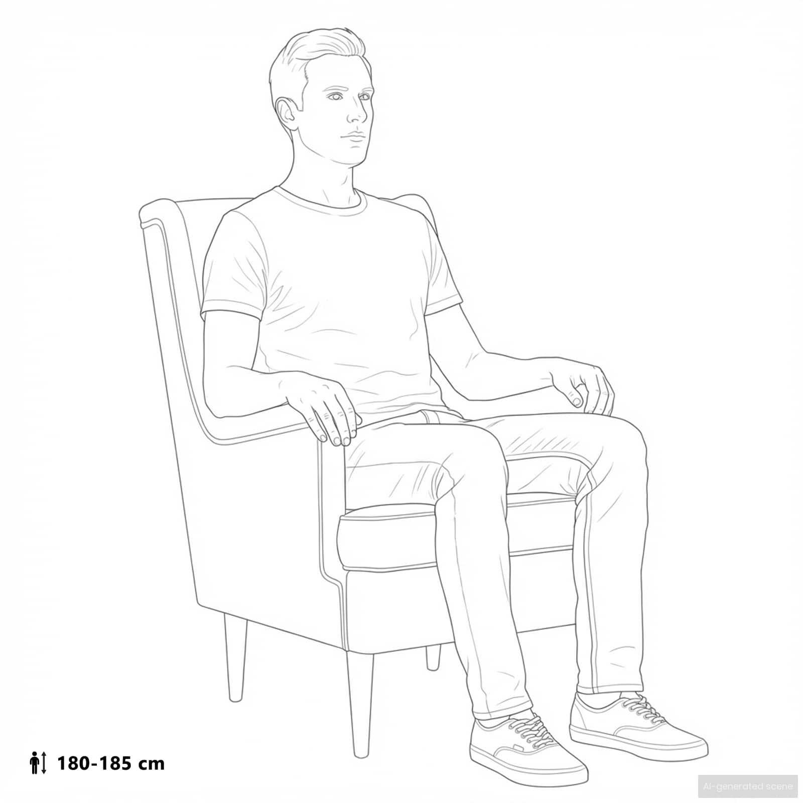 Sessel Schwarz Stoff