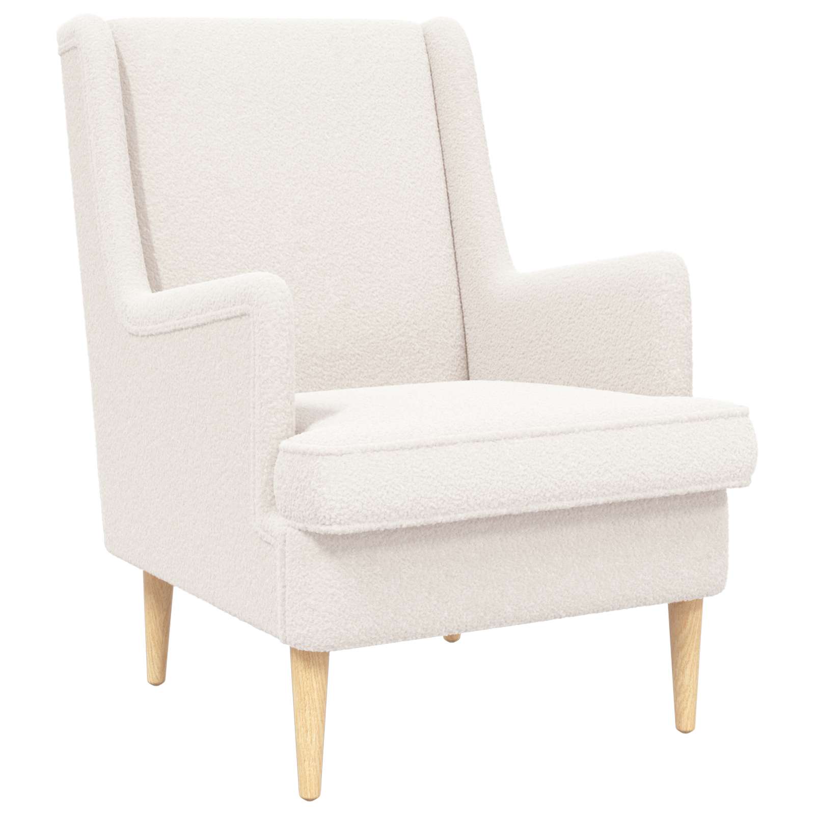 Sessel Creme Bouclé