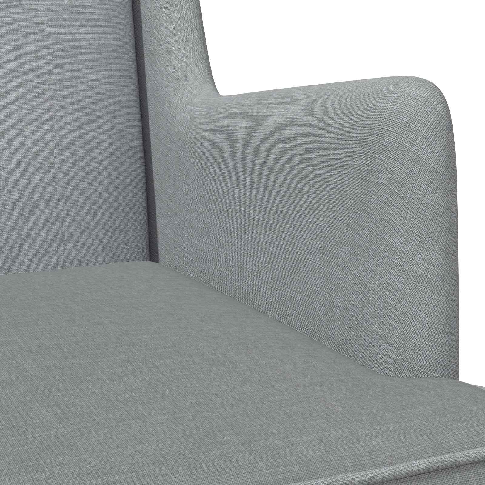 Schaukelstuhl Hellgrau 62 x 80 x 85 cm Stoff
