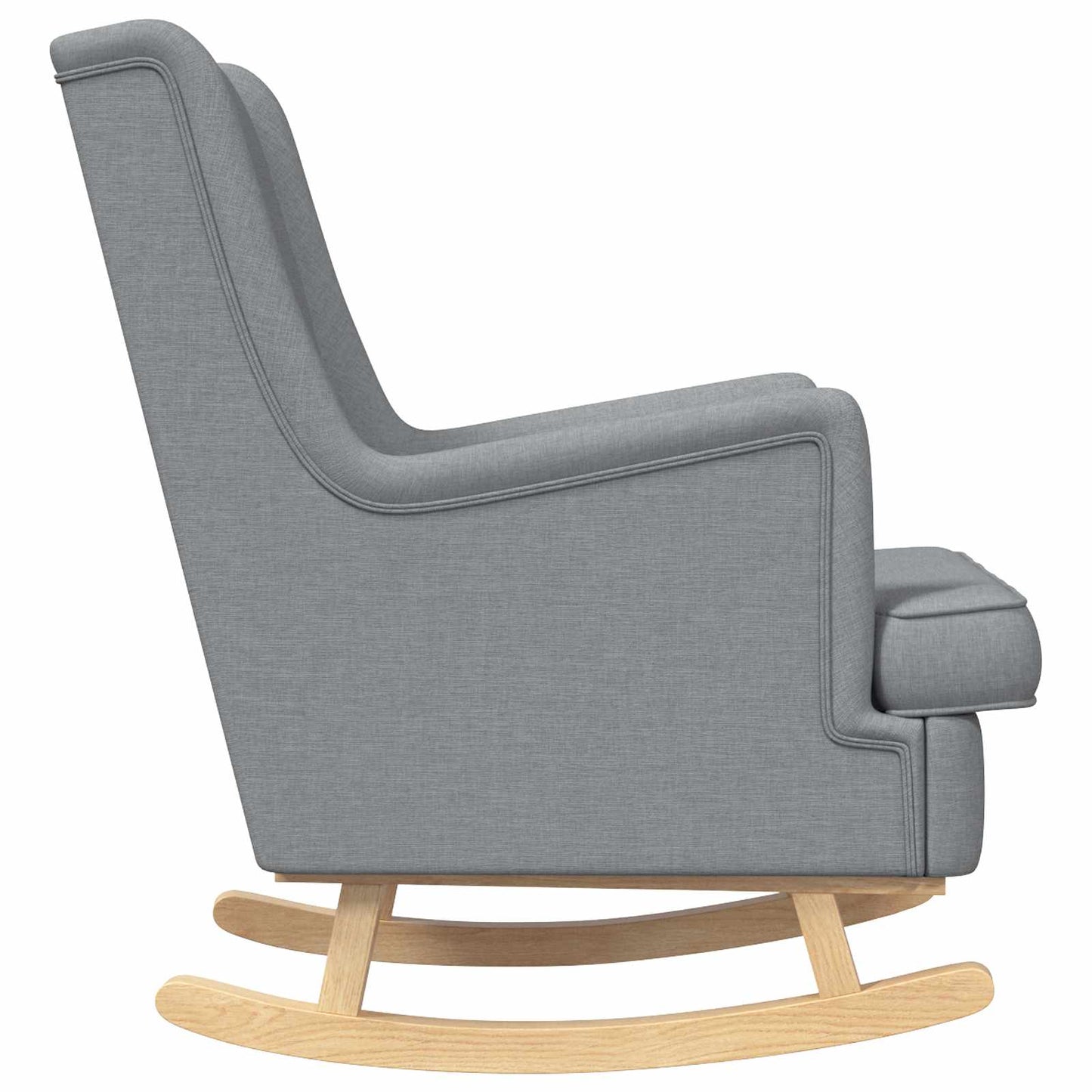 Schaukelstuhl Hellgrau 62 x 80 x 85 cm Stoff