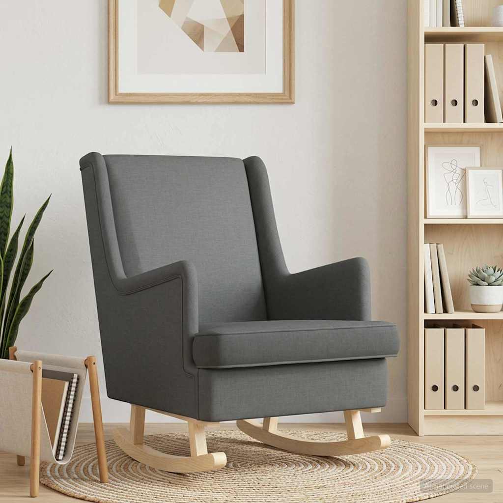 Schaukelstuhl Dunkelgrau 62 x 80 x 85 cm Stoff