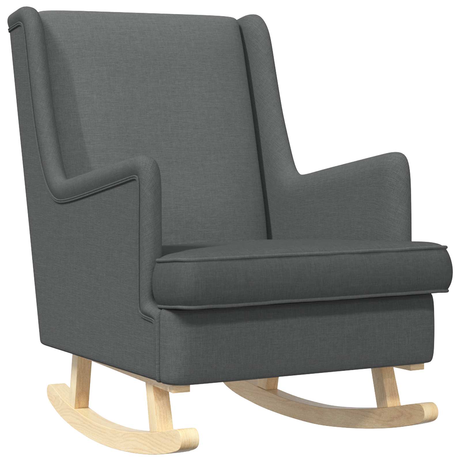Schaukelstuhl Dunkelgrau 62 x 80 x 85 cm Stoff