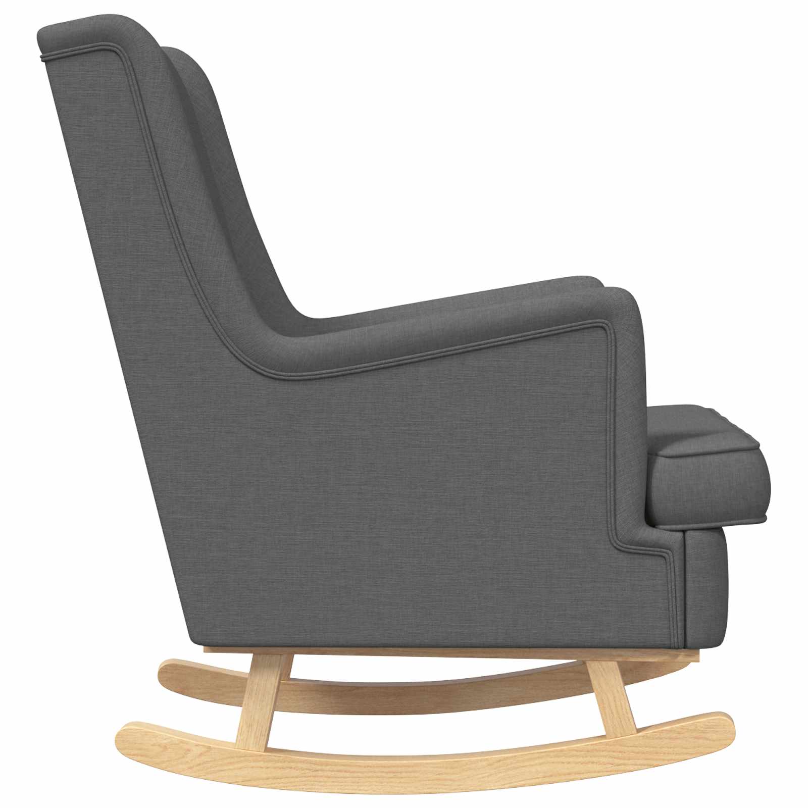 Schaukelstuhl Dunkelgrau 62 x 80 x 85 cm Stoff