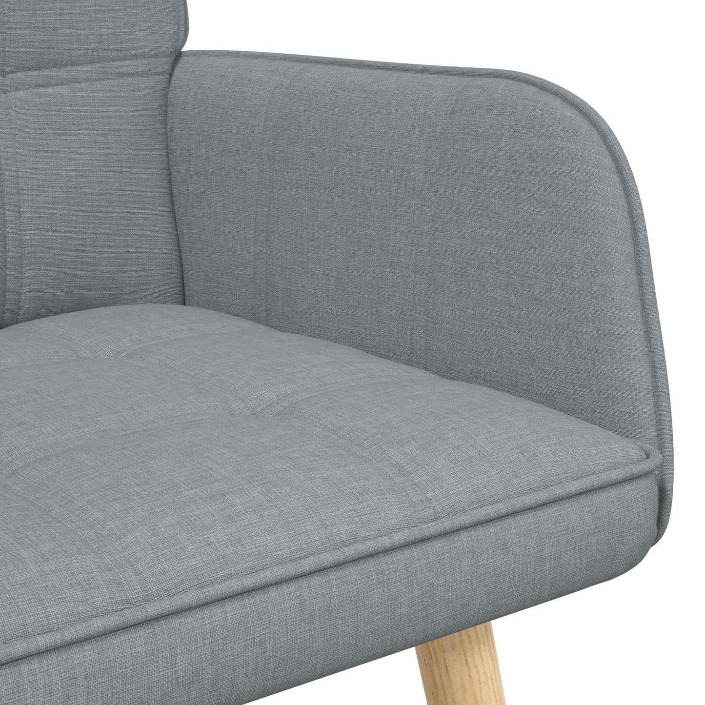 2-Sitzer Sofa Hellgrau 115 x 61 x 87 cm Stoff