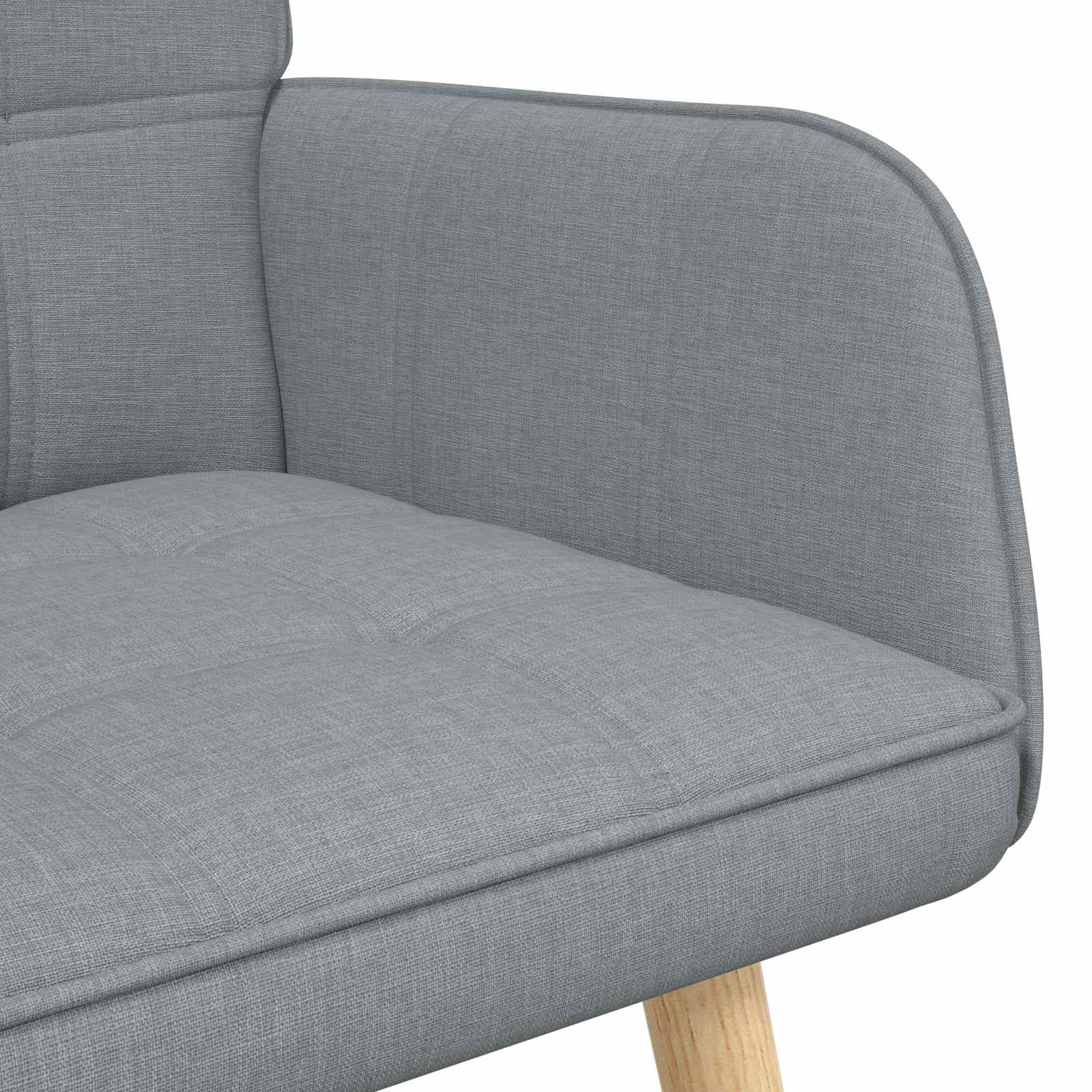 2-Sitzer Sofa Hellgrau 115 x 61 x 87 cm Stoff