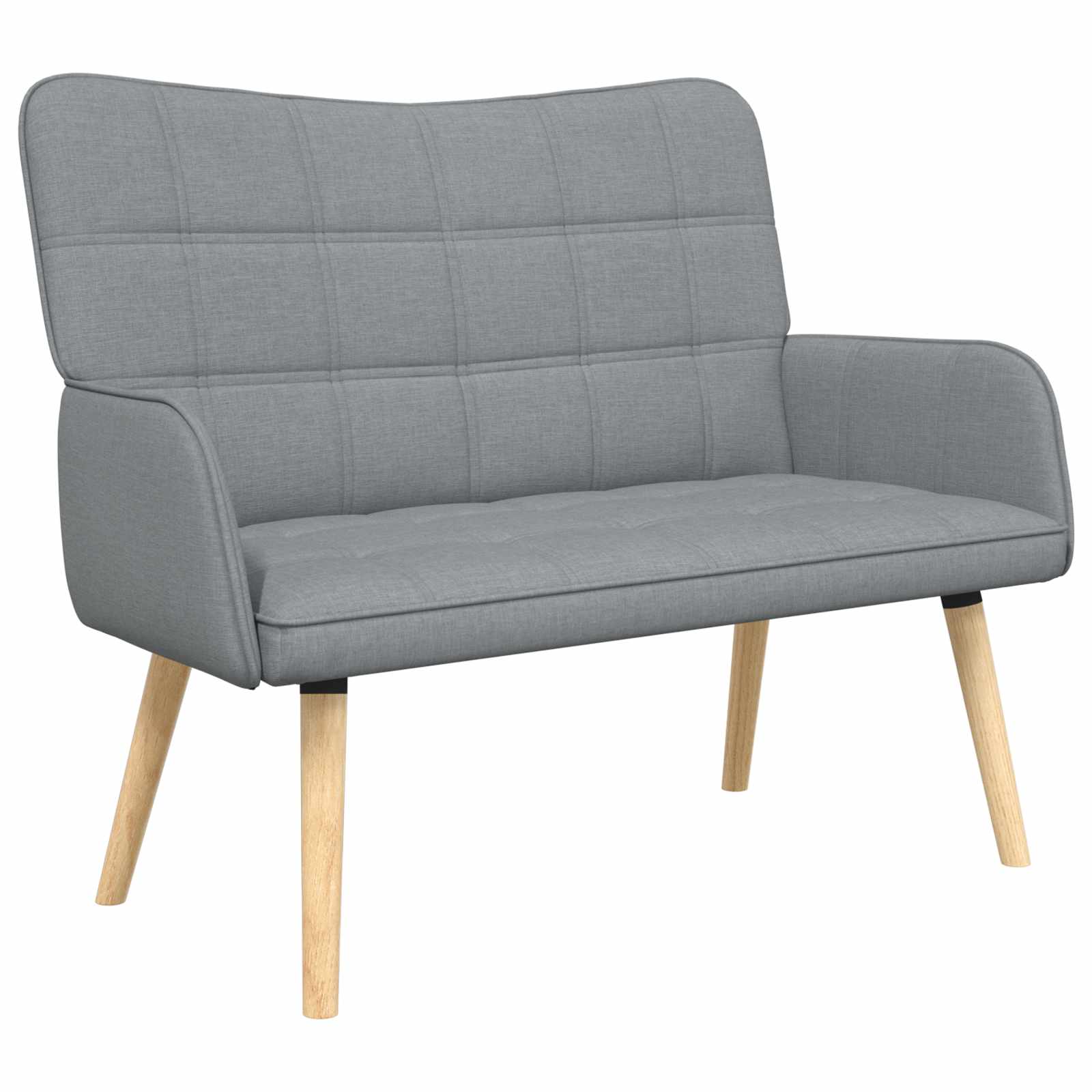 2-Sitzer Sofa Hellgrau 115 x 61 x 87 cm Stoff