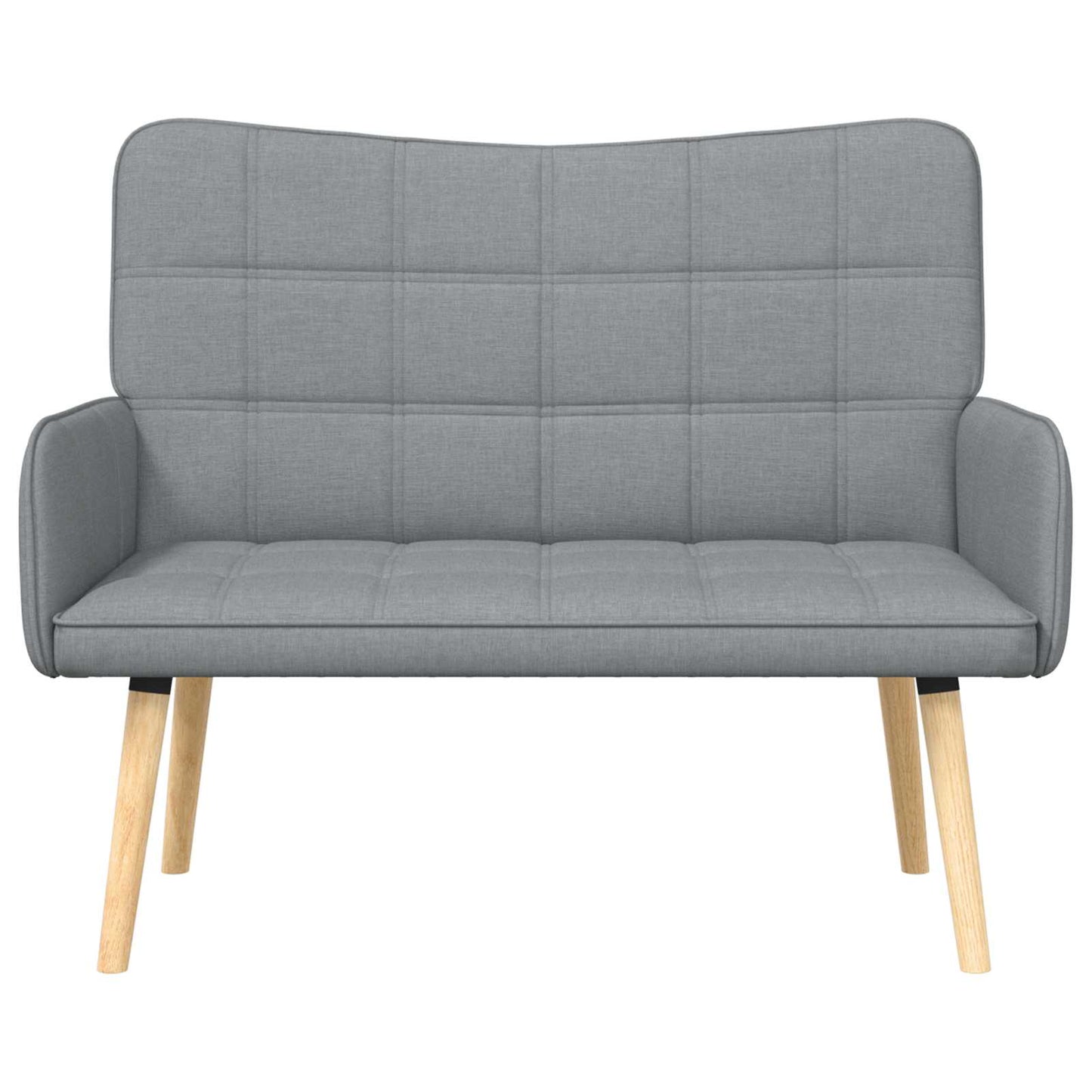 2-Sitzer Sofa Hellgrau 115 x 61 x 87 cm Stoff