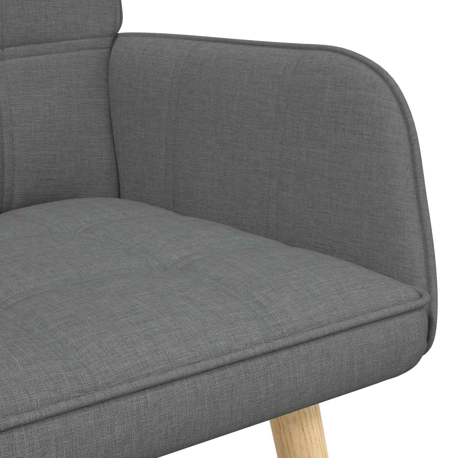 2-Sitzer Sofa Dunkelgrau 115 x 61 x 87 cm Stoff