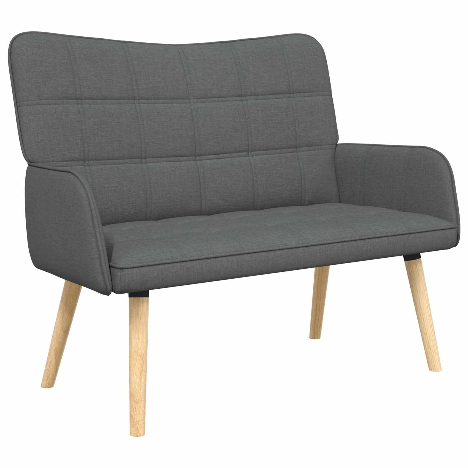 2-Sitzer Sofa Dunkelgrau 115 x 61 x 87 cm Stoff