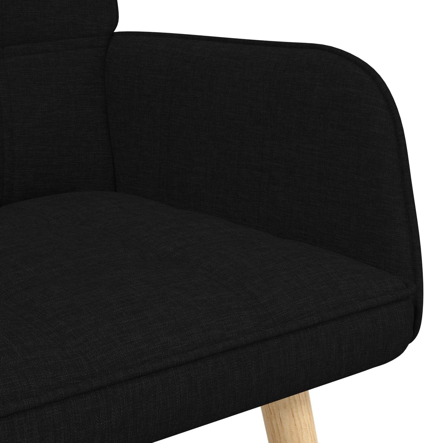 2-Sitzer Sofa Schwarz 115 x 61 x 87 cm Stoff