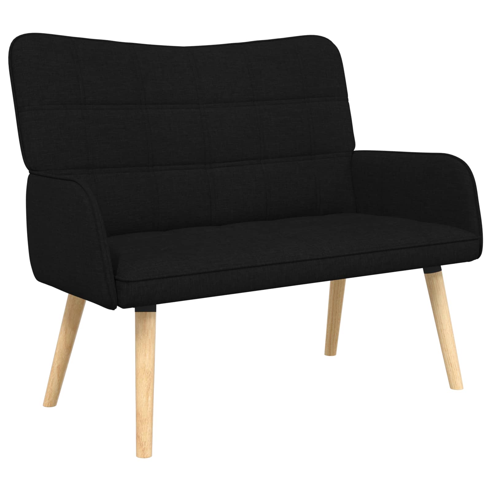 2-Sitzer Sofa Schwarz 115 x 61 x 87 cm Stoff
