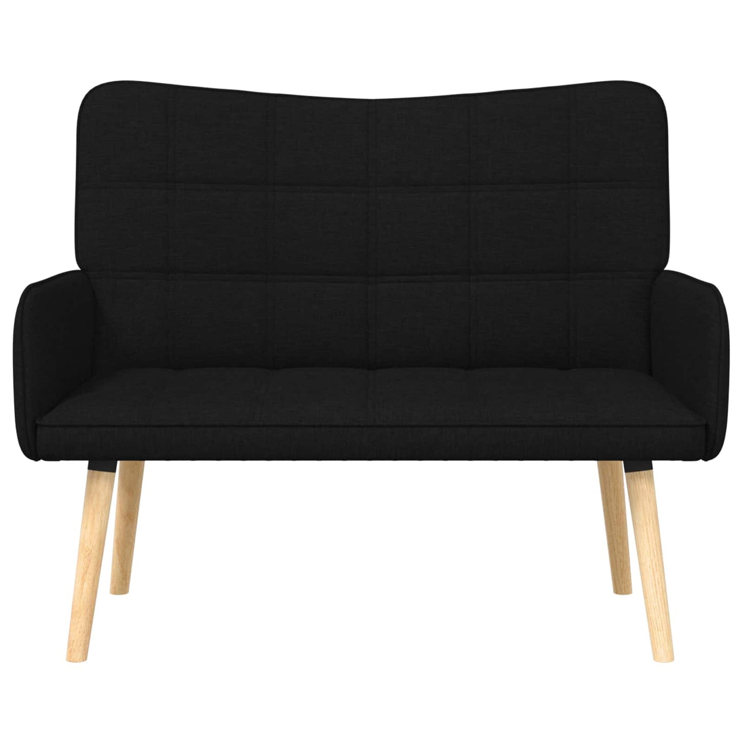 2-Sitzer Sofa Schwarz 115 x 61 x 87 cm Stoff