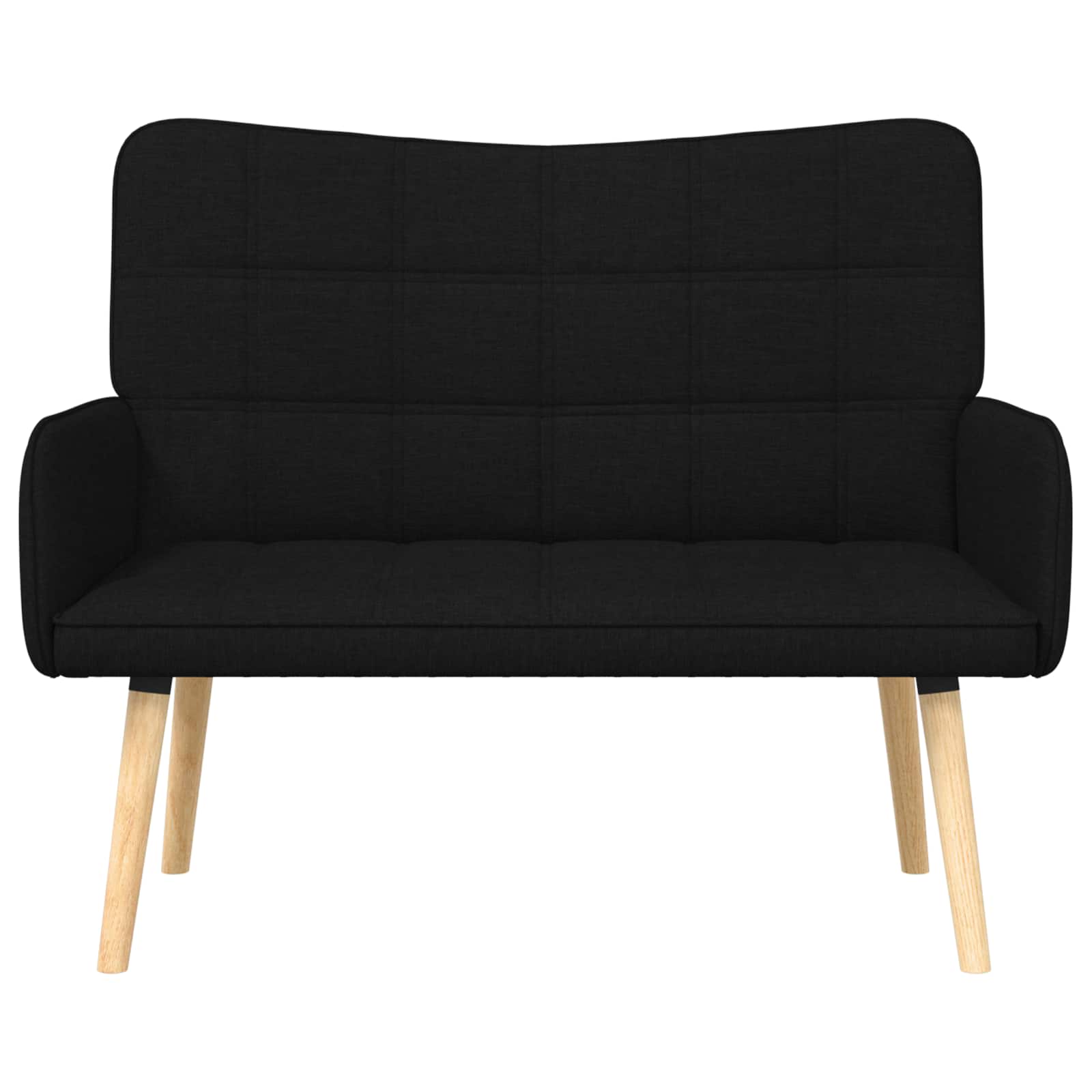 2-Sitzer Sofa Schwarz 115 x 61 x 87 cm Stoff