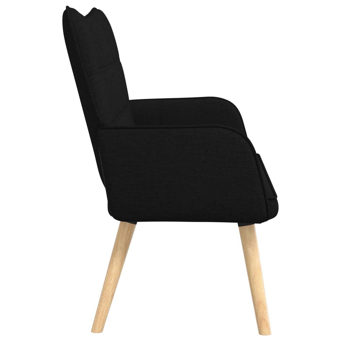2-Sitzer Sofa Schwarz 115 x 61 x 87 cm Stoff