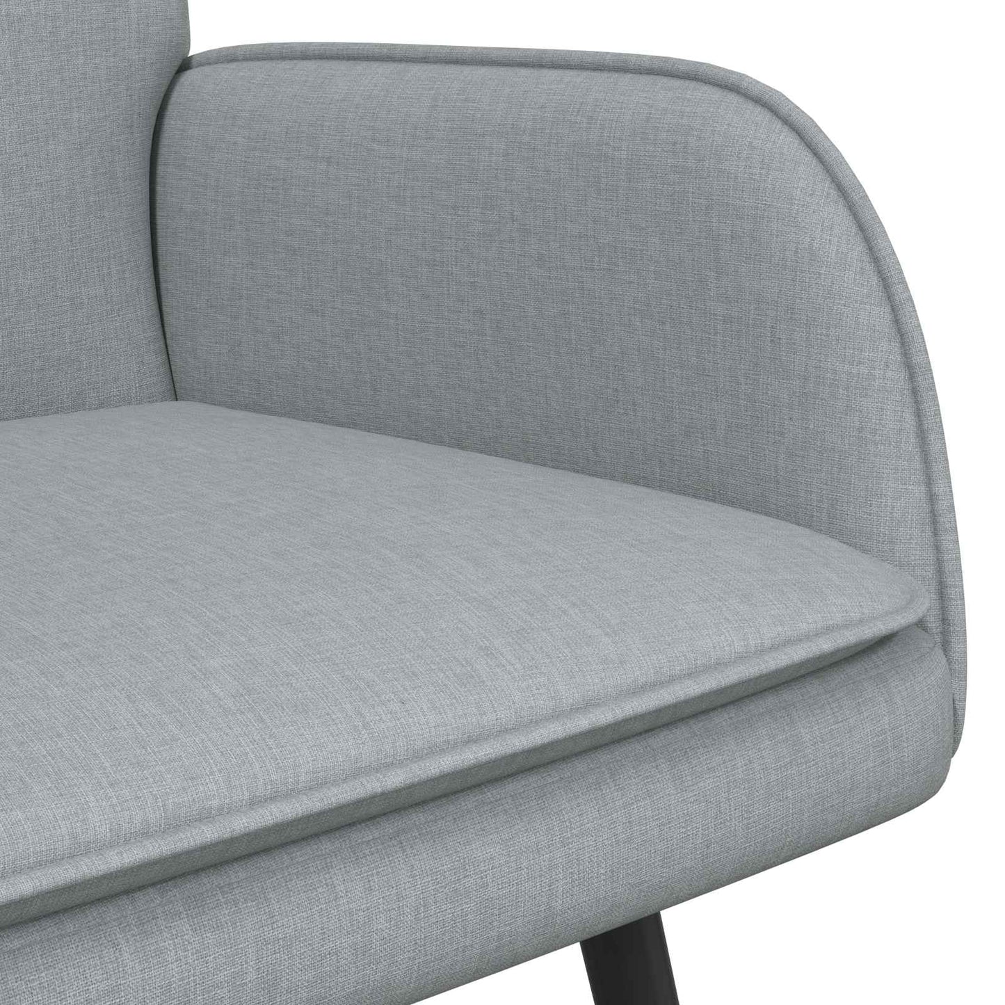 2-Sitzer Sofa Hellgrau 115 x 61 x 87 cm Stoff