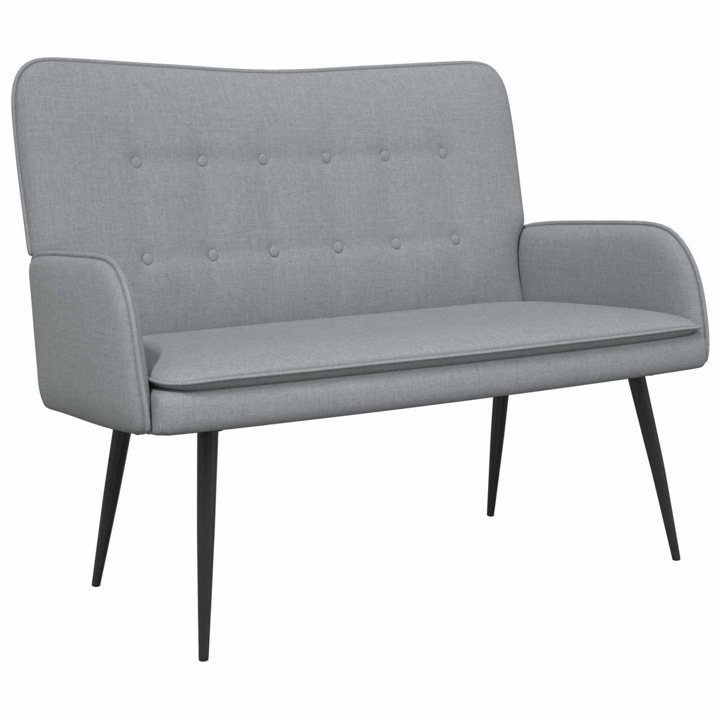 2-Sitzer Sofa Hellgrau 115 x 61 x 87 cm Stoff