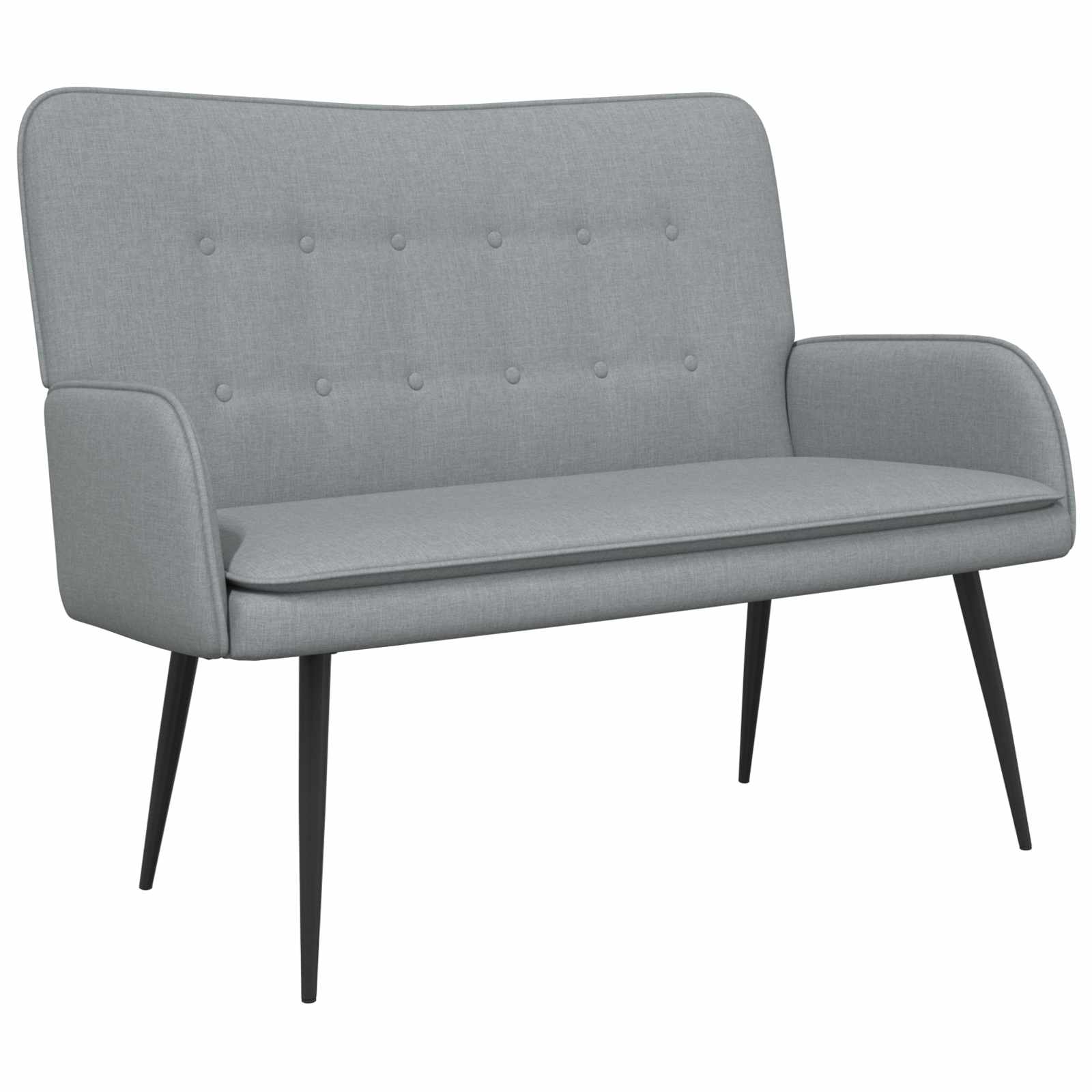 2-Sitzer Sofa Hellgrau 115 x 61 x 87 cm Stoff