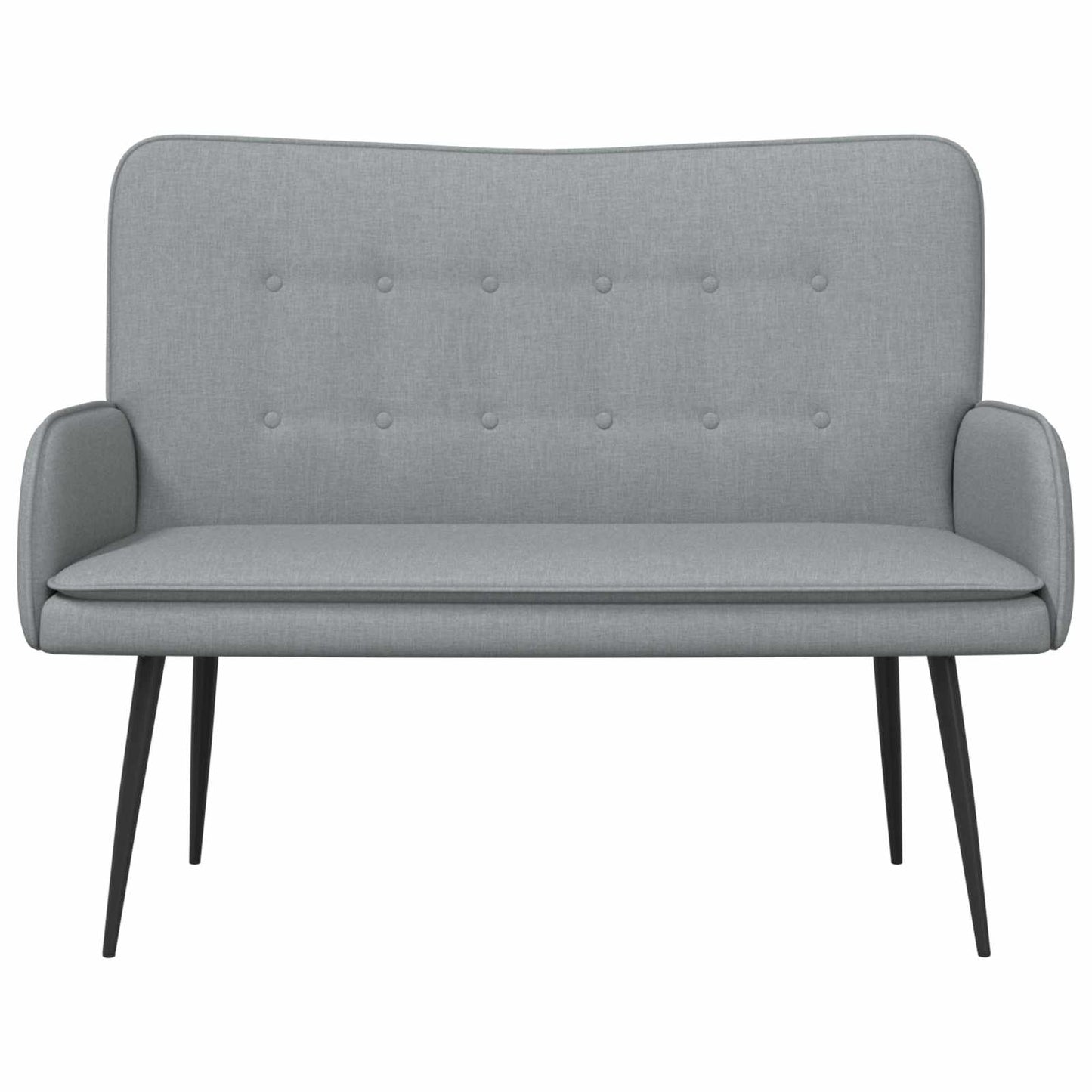 2-Sitzer Sofa Hellgrau 115 x 61 x 87 cm Stoff