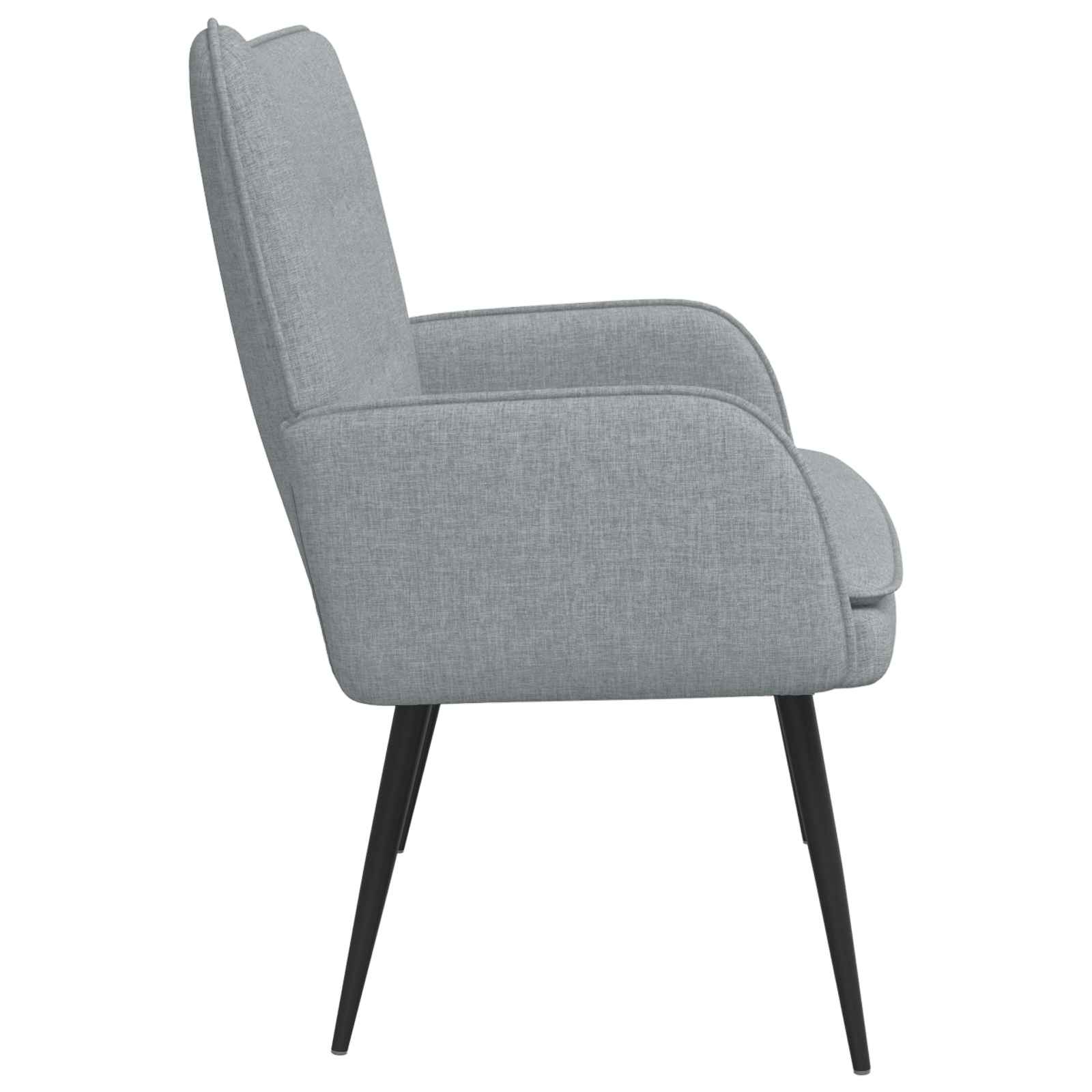 2-Sitzer Sofa Hellgrau 115 x 61 x 87 cm Stoff
