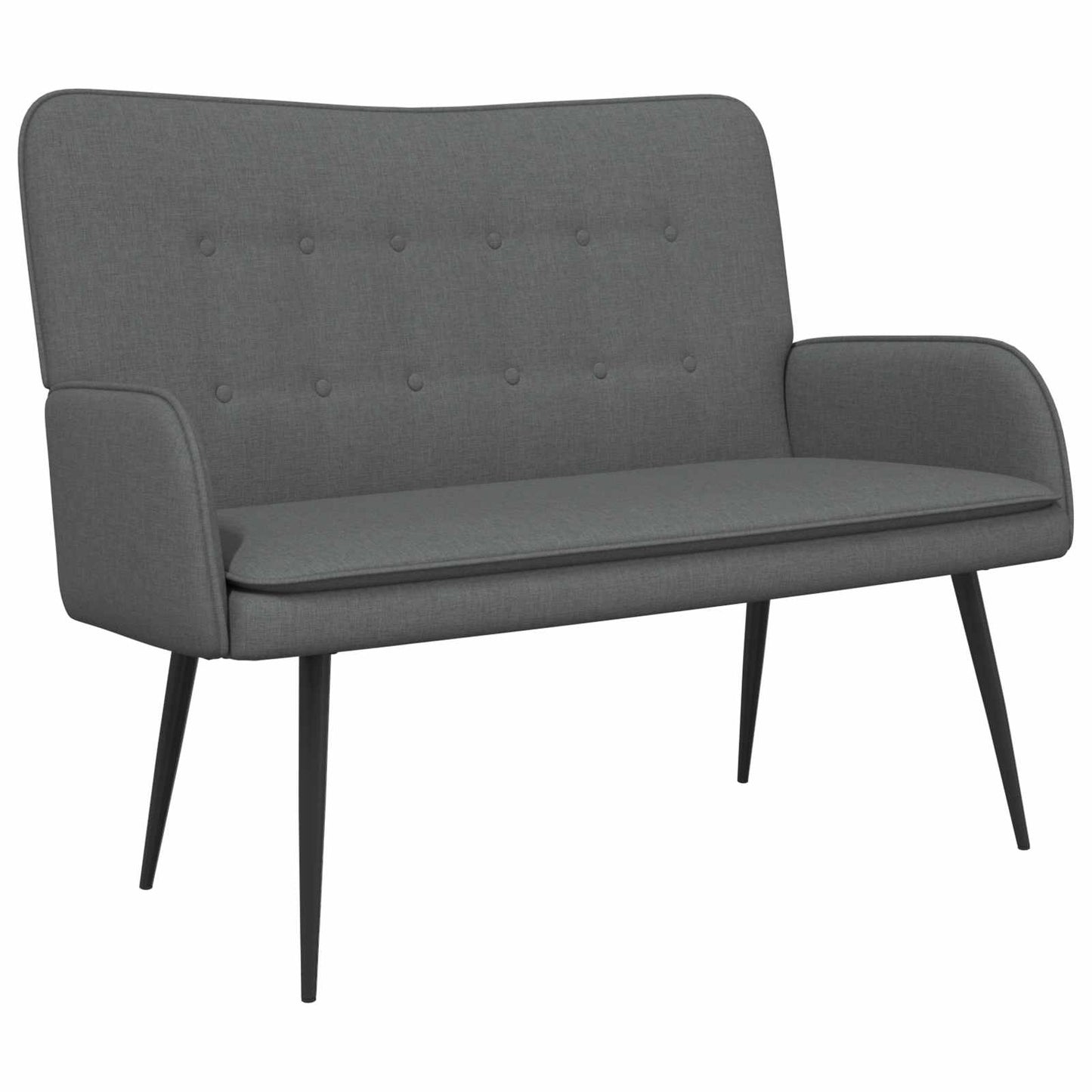2-Sitzer Sofa Dunkelgrau 115 x 61 x 87 cm Stoff