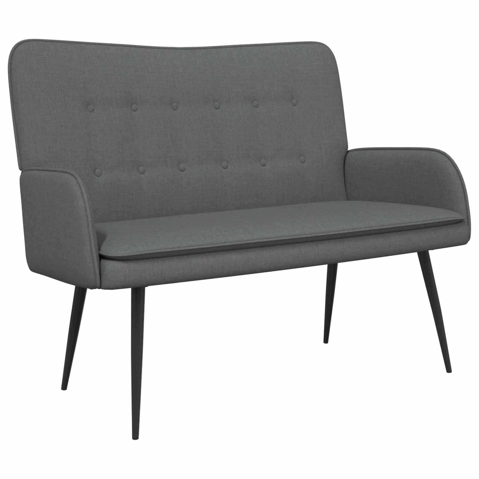 2-Sitzer Sofa Dunkelgrau 115 x 61 x 87 cm Stoff