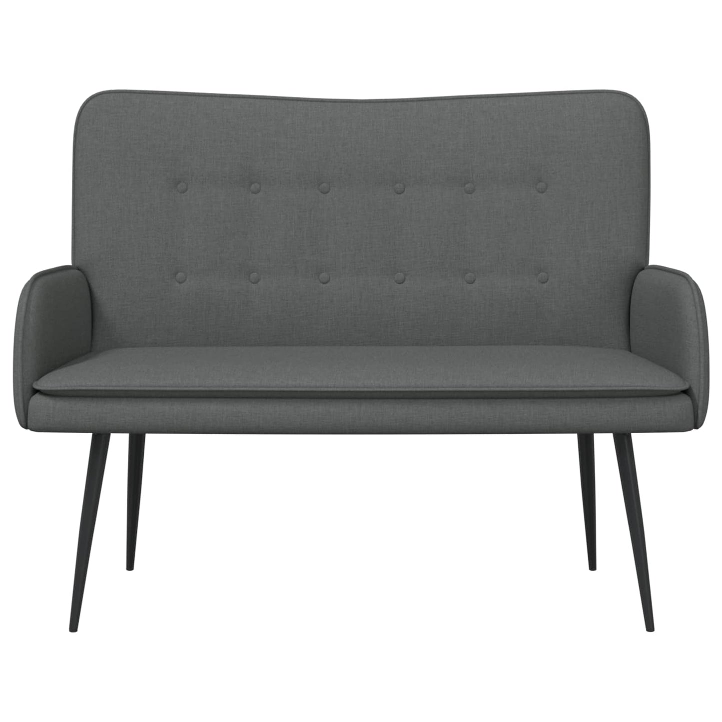 2-Sitzer Sofa Dunkelgrau 115 x 61 x 87 cm Stoff
