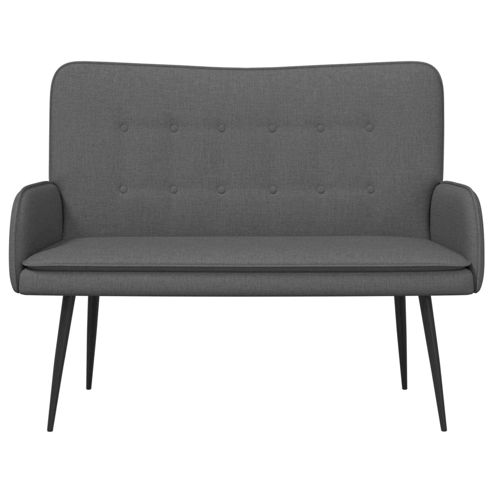 2-Sitzer Sofa Dunkelgrau 115 x 61 x 87 cm Stoff