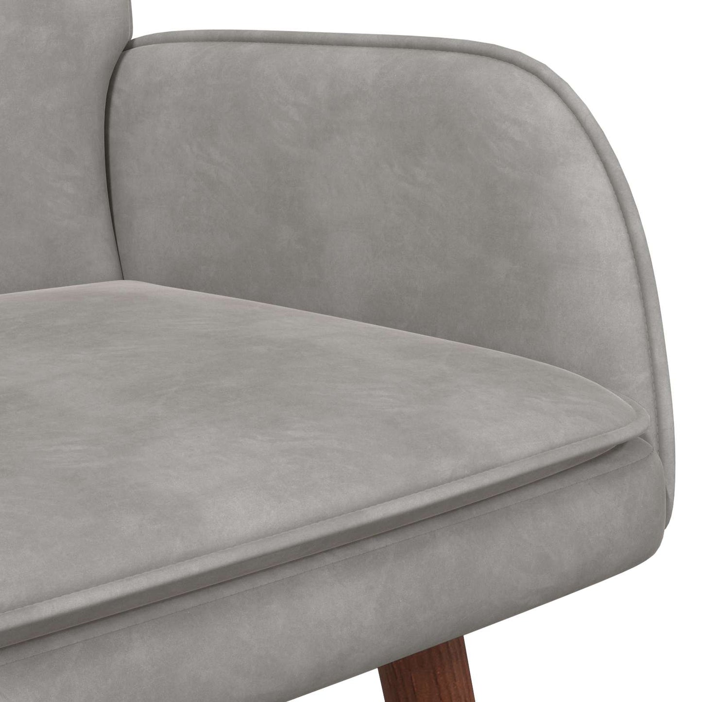 2-Sitzer Sofa Hellgrau 115 x 61 x 87 cm Samt