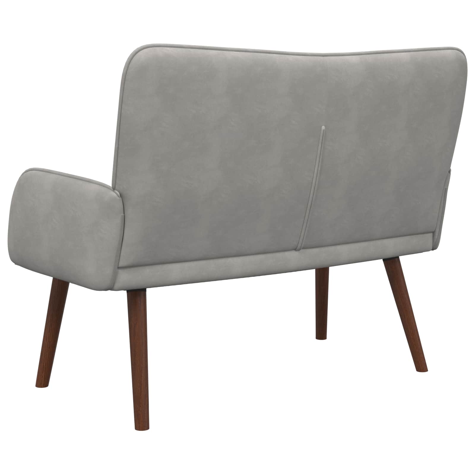 2-Sitzer Sofa Hellgrau 115 x 61 x 87 cm Samt
