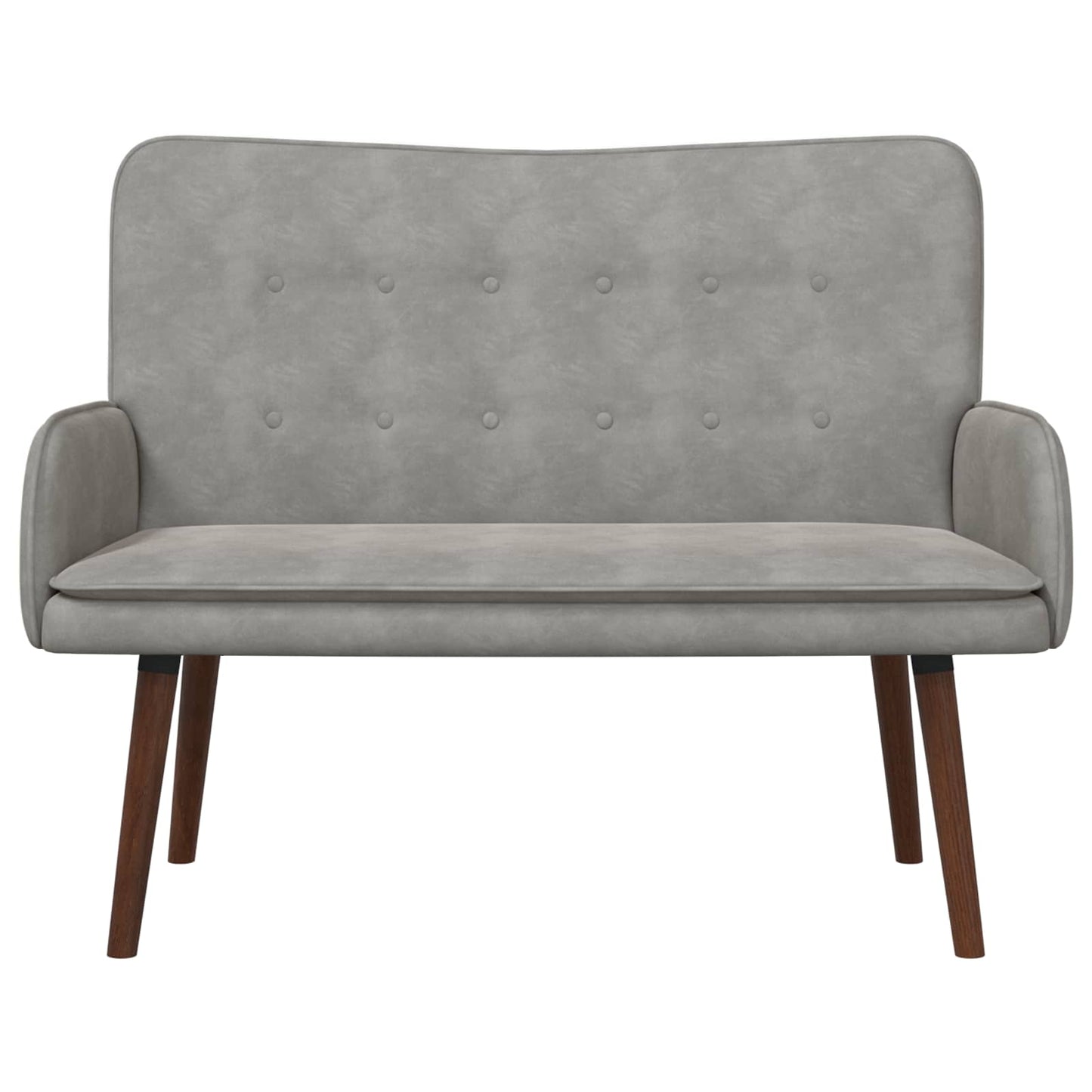 2-Sitzer Sofa Hellgrau 115 x 61 x 87 cm Samt