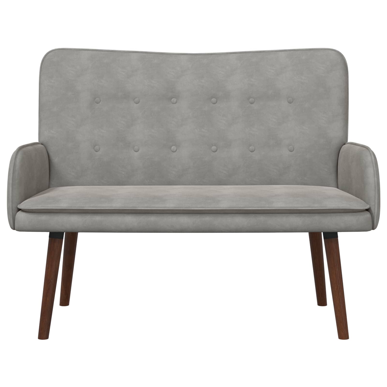 2-Sitzer Sofa Hellgrau 115 x 61 x 87 cm Samt