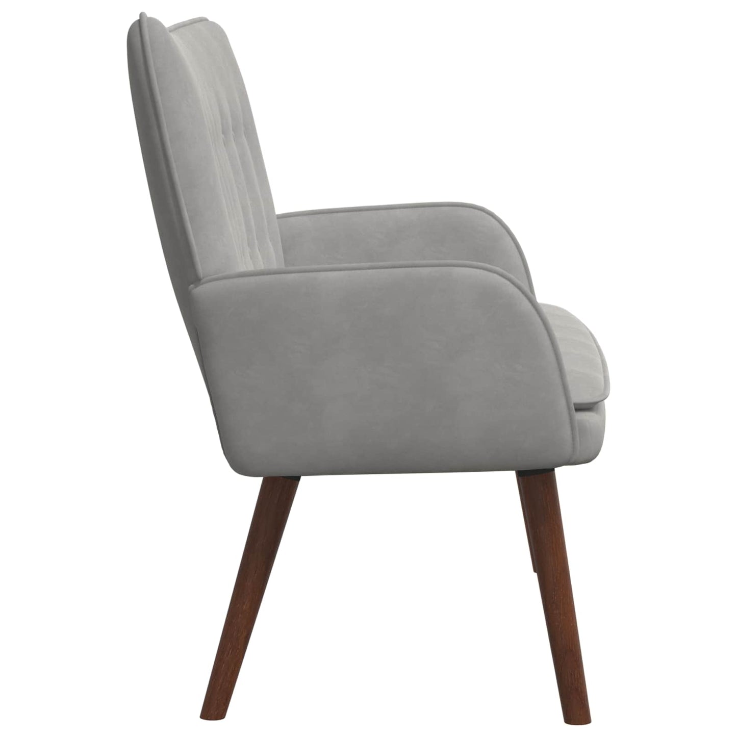 2-Sitzer Sofa Hellgrau 115 x 61 x 87 cm Samt