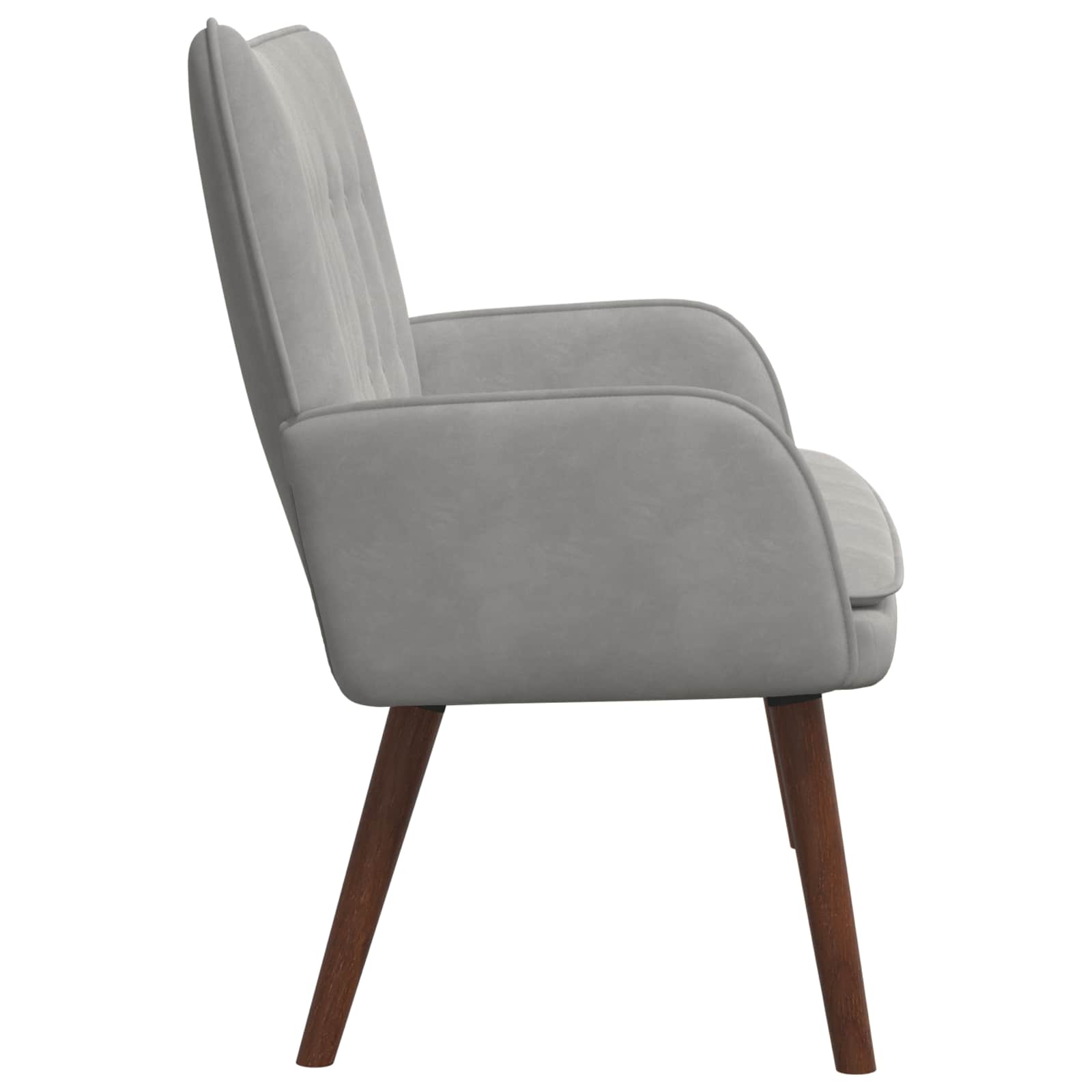 2-Sitzer Sofa Hellgrau 115 x 61 x 87 cm Samt
