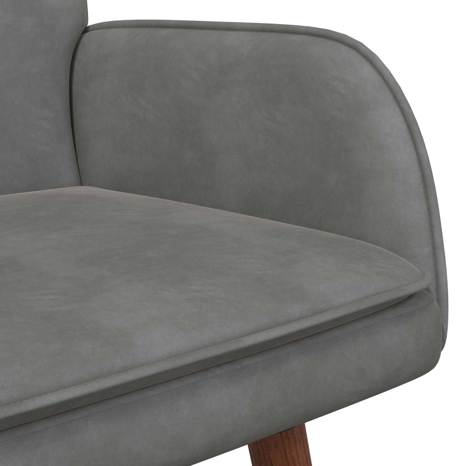 2-Sitzer Sofa Dunkelgrau 115 x 61 x 87 cm Samt