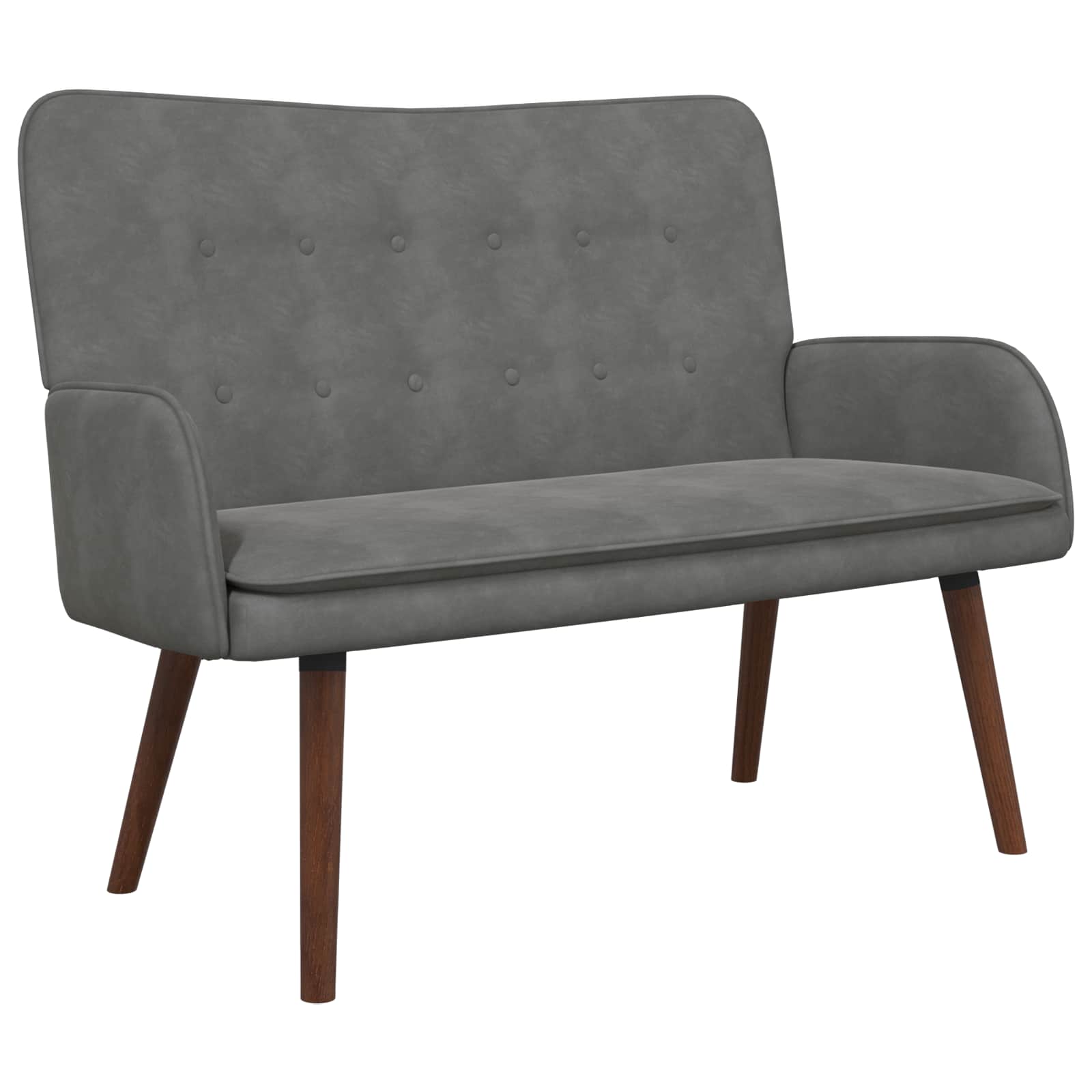 2-Sitzer Sofa Dunkelgrau 115 x 61 x 87 cm Samt